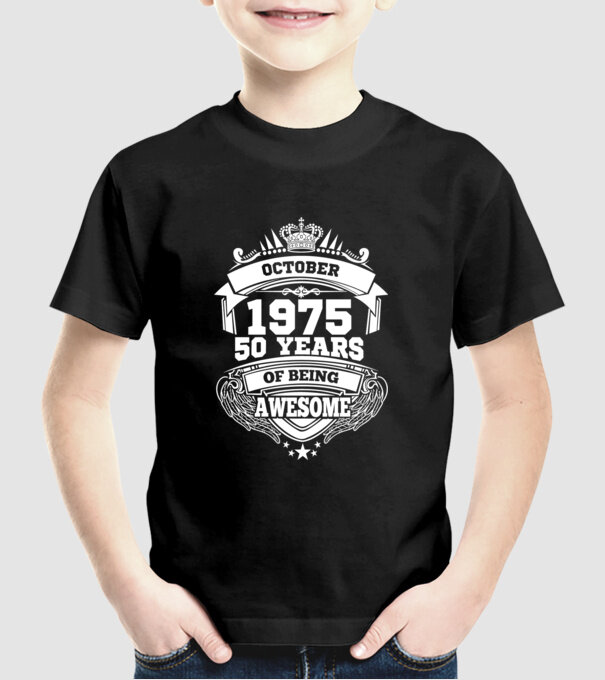 Awesome being of october 1975 model negru pe tricou