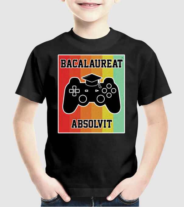 bacalaureat absolvit model negru pe tricou