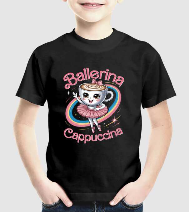 Ballerina Cappuccina model negru pe tricou