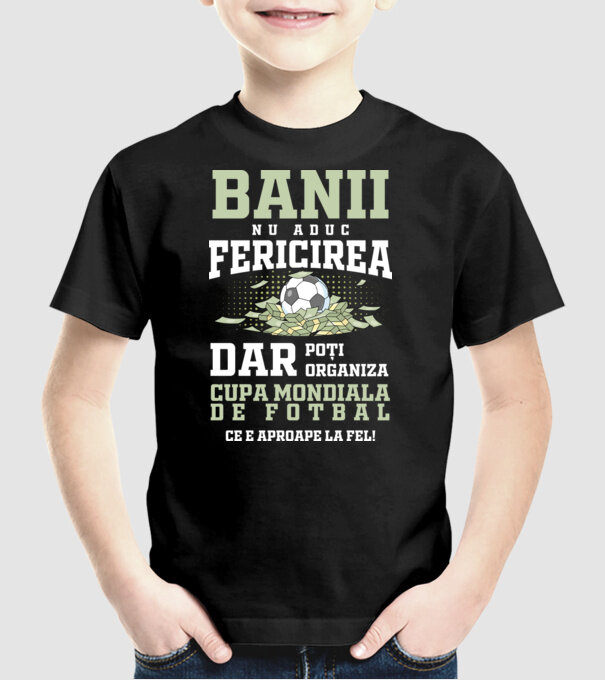 Banii nu aduc fericirea model negru pe tricou