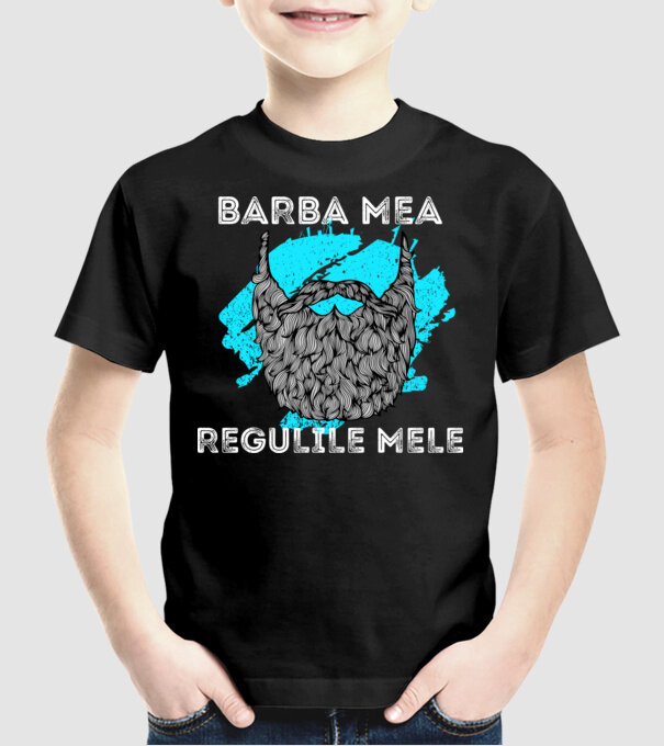 barba mea - regulile mele model negru pe tricou