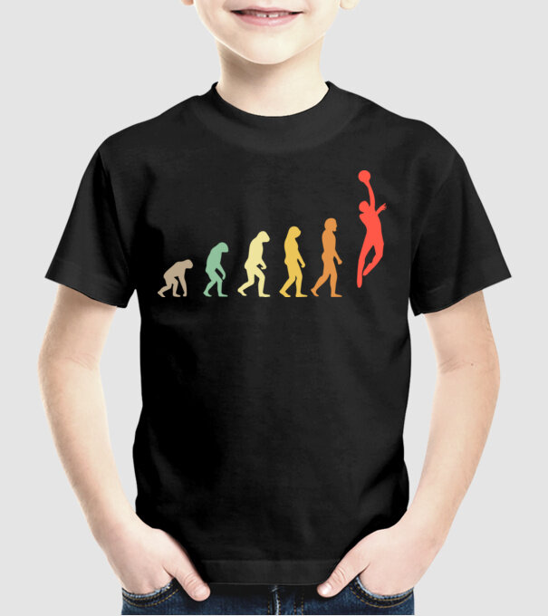 Basketball evolution model negru pe tricou