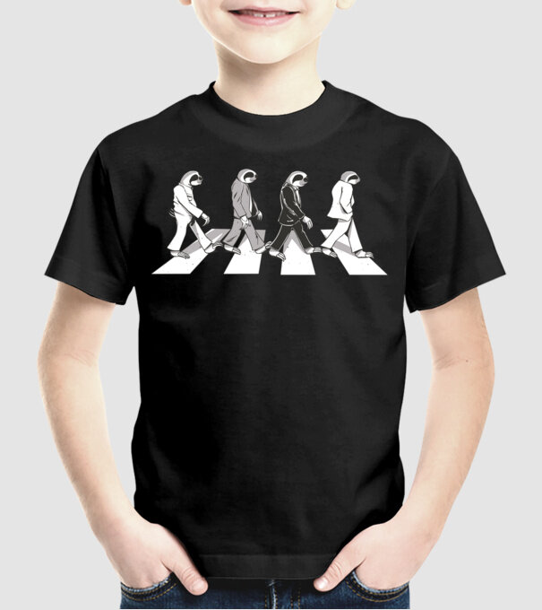Beatles model negru pe tricou