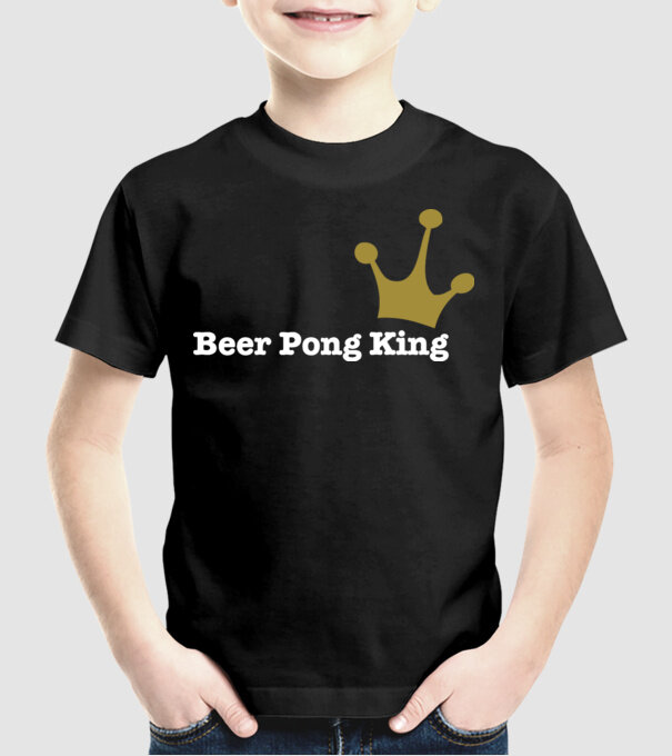Beerpong model negru pe tricou