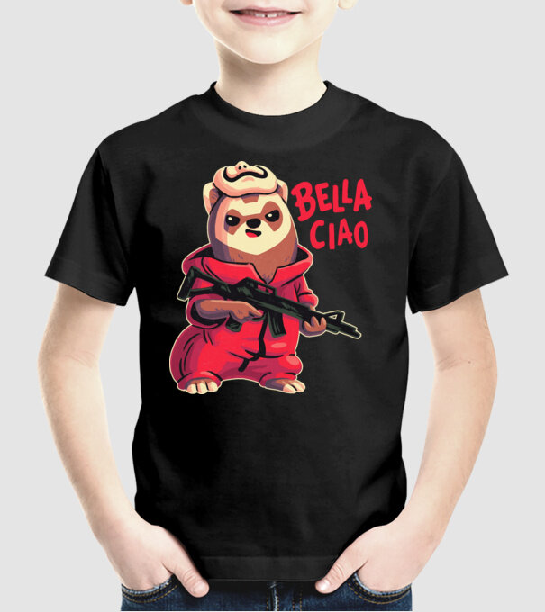 bella ciao rebel model negru pe tricou