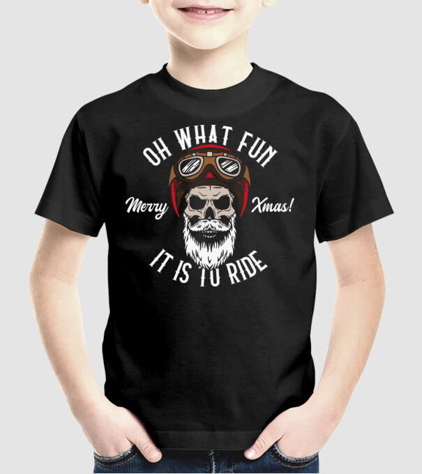 Biker Skull model negru pe tricou