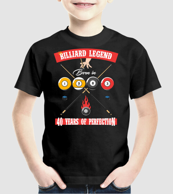 Billiard legend born in 1983 model negru pe tricou