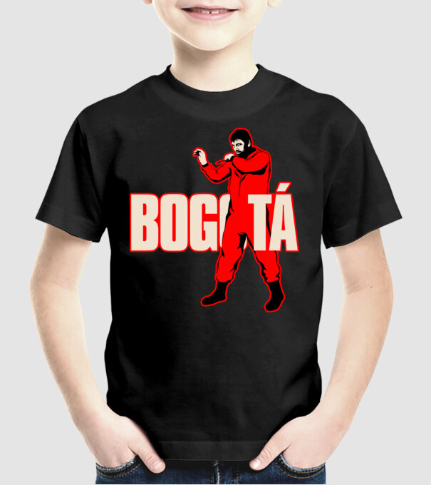 bogota la casa de papel model negru pe tricou
