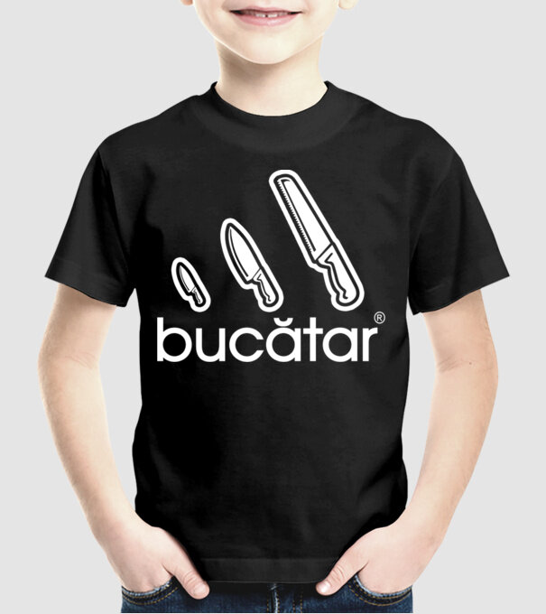 bucătar model negru pe tricou