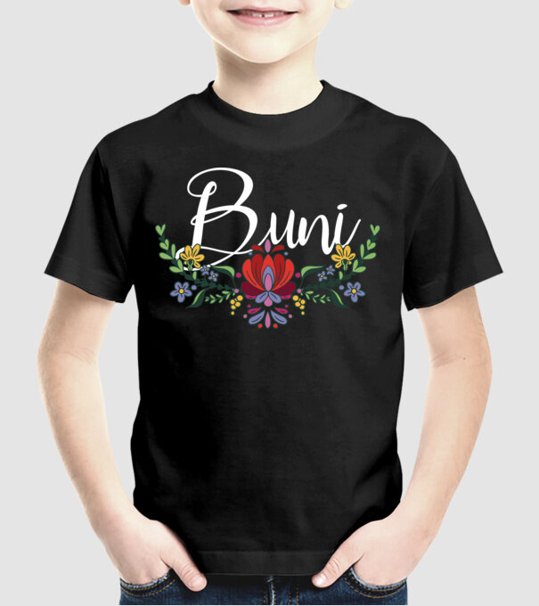Buni model negru pe tricou