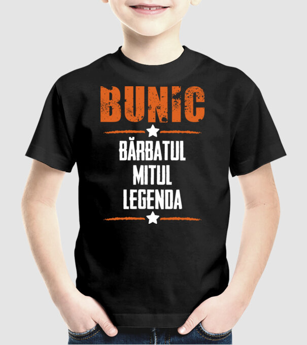 Bunic - bărbatul, mitul, legenda model negru pe tricou