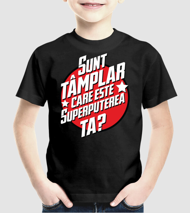 sunt tâmplar, care este superputerea ta? model negru pe tricou