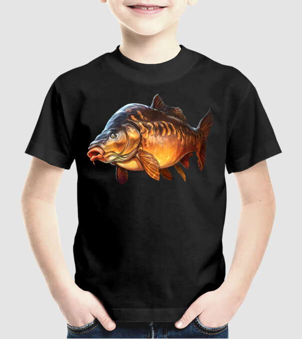 Carp model negru pe tricou