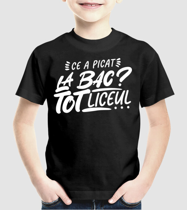 Ce a picat la bac model negru pe tricou