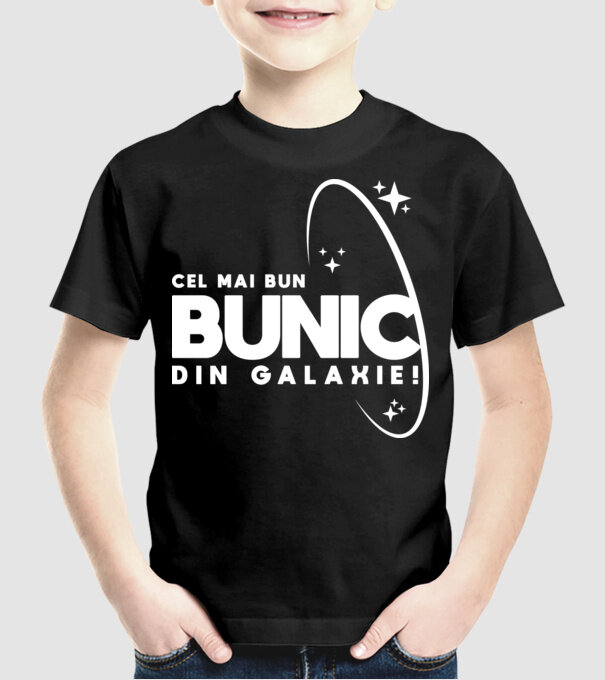 Cel mai bun bunic din Galaxie! model negru pe tricou