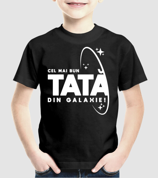 Cel mai bun tată din Galaxie! model negru pe tricou