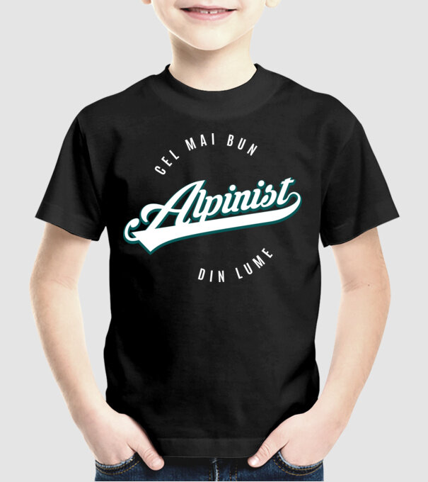 Cel mai bun alpinist din lume model negru pe tricou