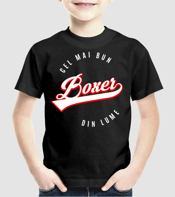 Cel mai bun boxer din lume model negru pe tricou