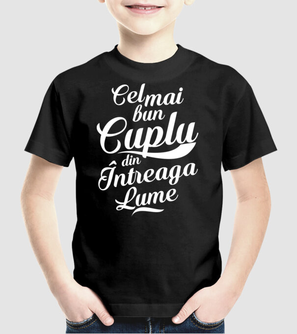 Cel mai bun cuplu din întreaga lume model negru pe tricou