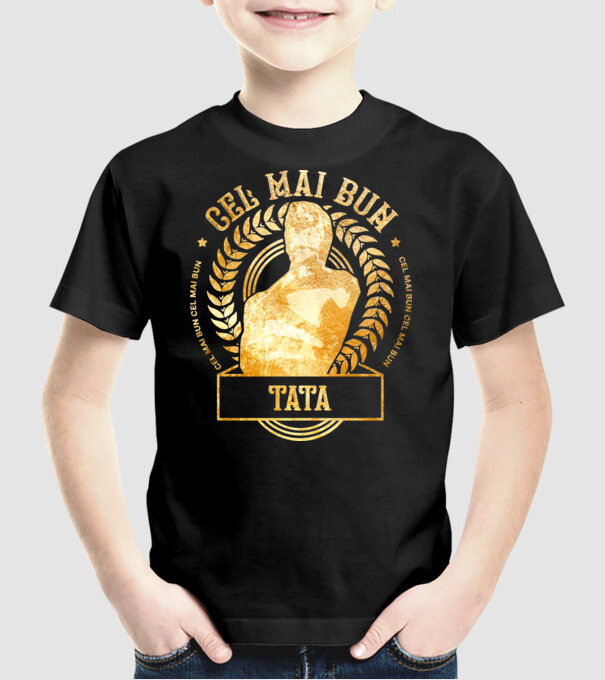 Cel mai bun tată model negru pe tricou