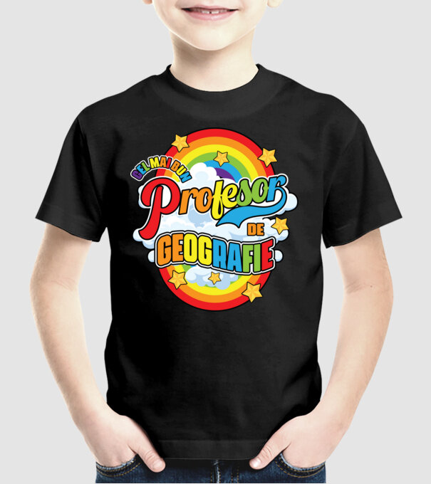 Cel mai bun de geografie model negru pe tricou