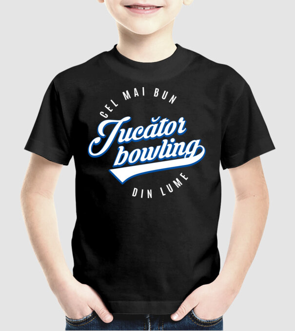 cel mai bun jucător bowling din lume model negru pe tricou