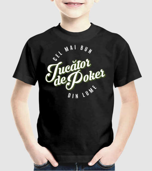 Cel mai bun Jucător de poker din lume model negru pe tricou