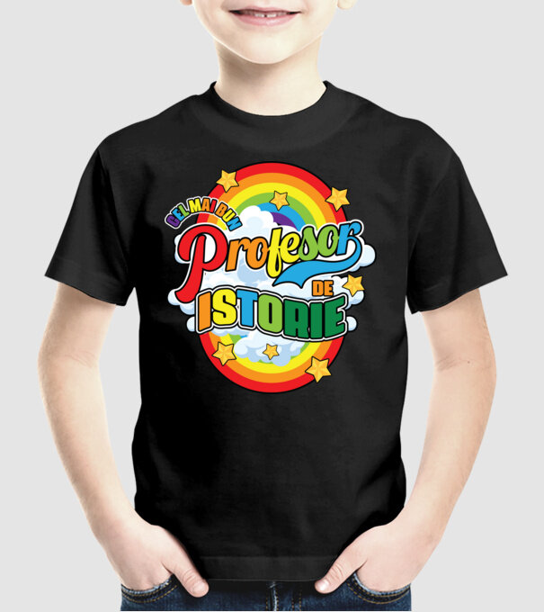 Cel mai bun profesor de istorie model negru pe tricou