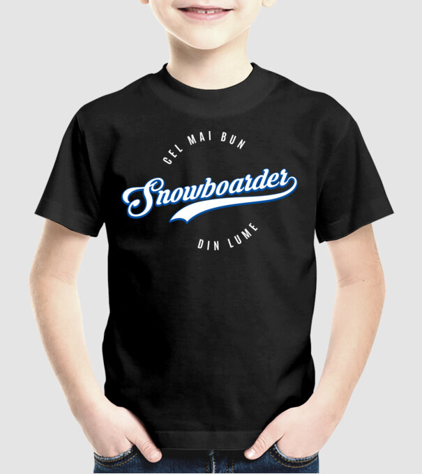 cel mai bun snowboarder din lume model negru pe tricou