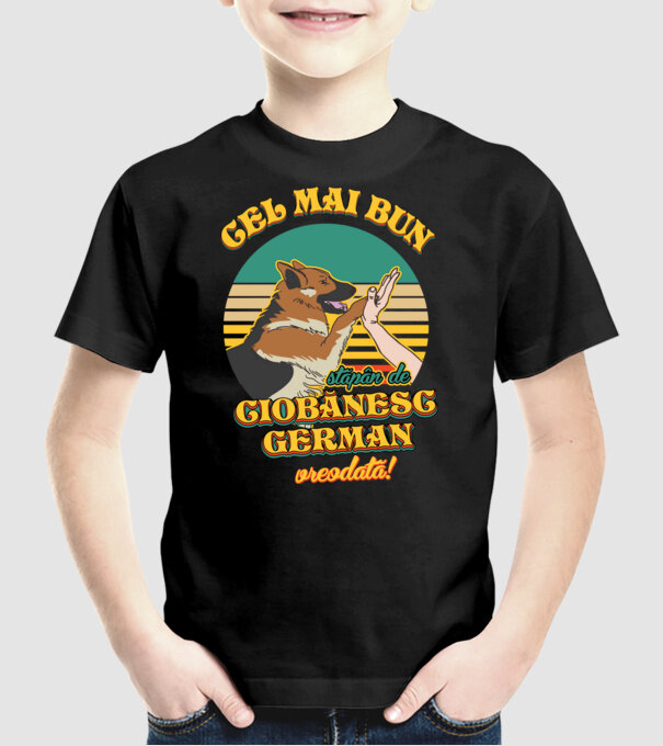 Cel mai bun stăpân de ciobănesc german vreodată! model negru pe tricou
