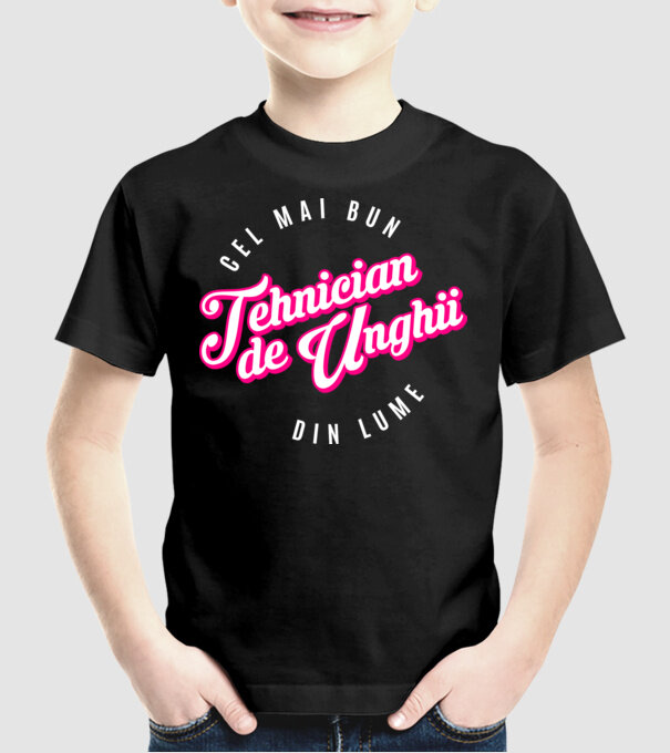 Cel mai bun tehnician de unghii din lume model negru pe tricou