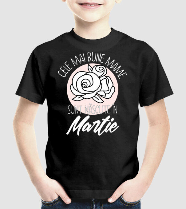 Cele mai bune mame sunt născute în Martie model negru pe tricou