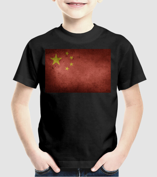 CHINA model negru pe tricou