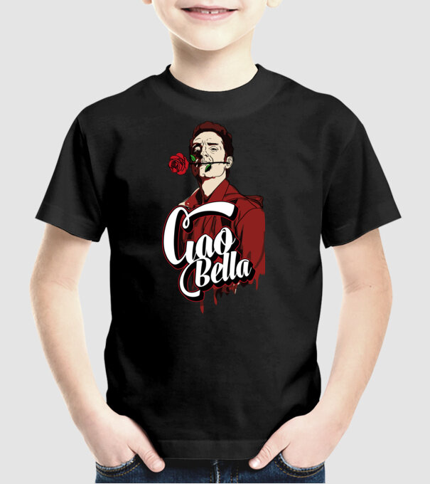 ciao bella berlin rose model negru pe tricou