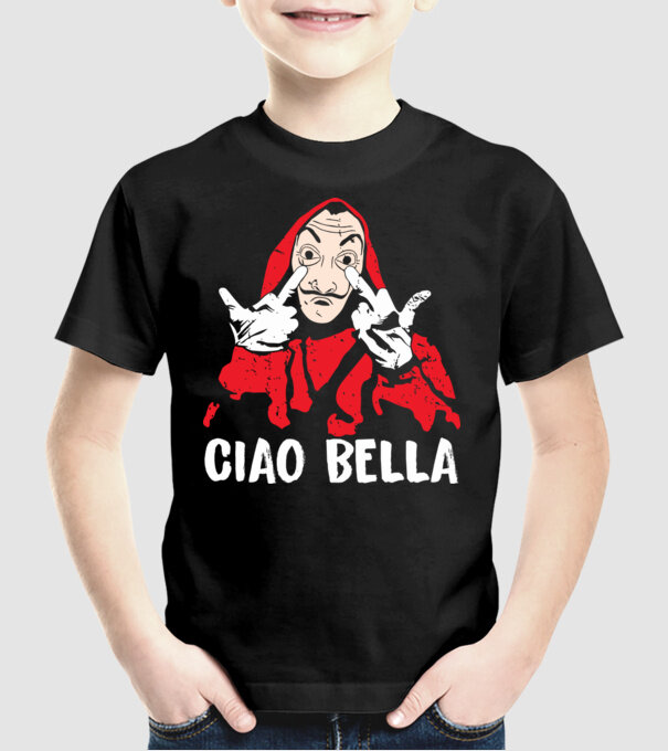 ciao bella dali model negru pe tricou