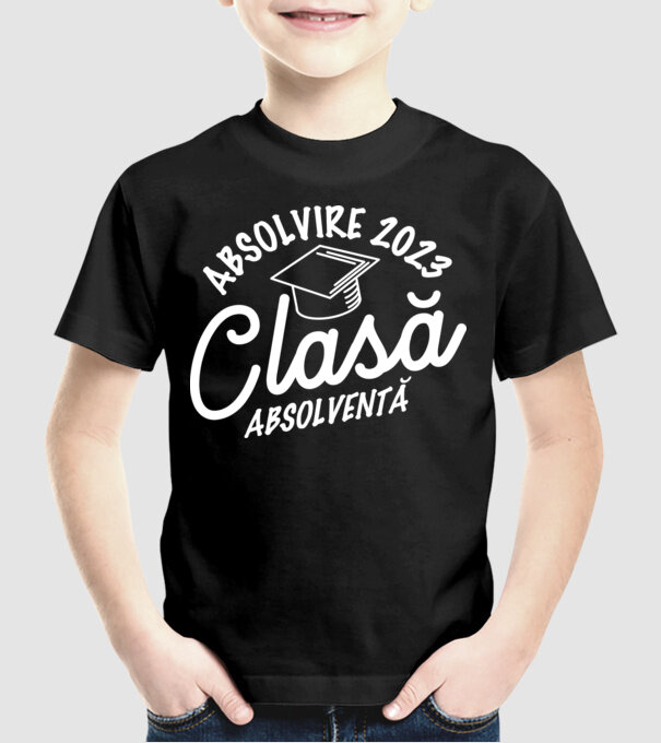 Clasă absolventă model negru pe tricou