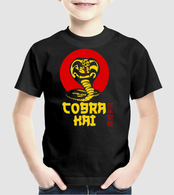cobra kai japan logo model negru pe tricou