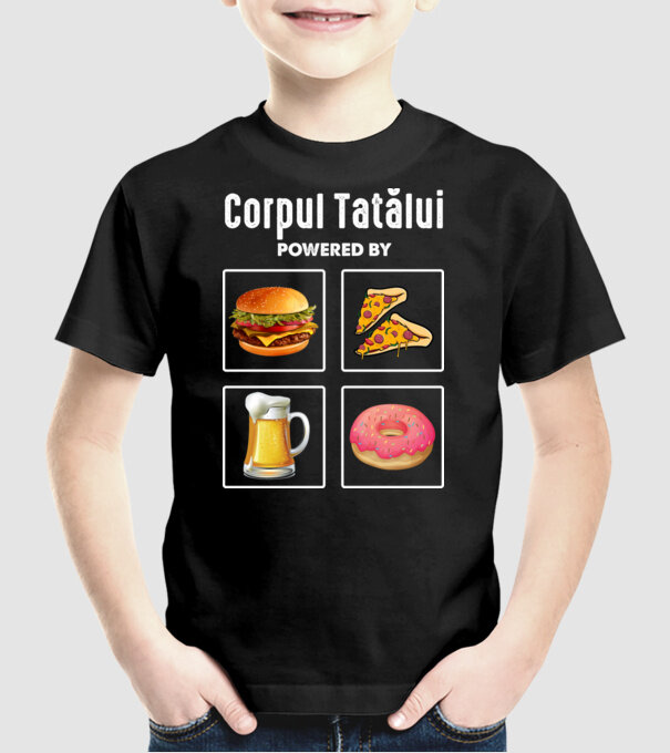 Corpul Tatălui model negru pe tricou