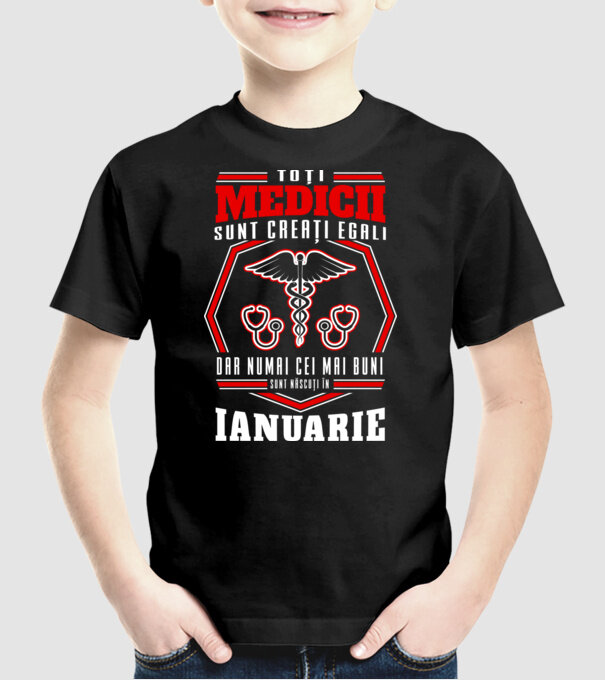 Toți Medicii sunt Creati egali ianuarie model negru pe tricou