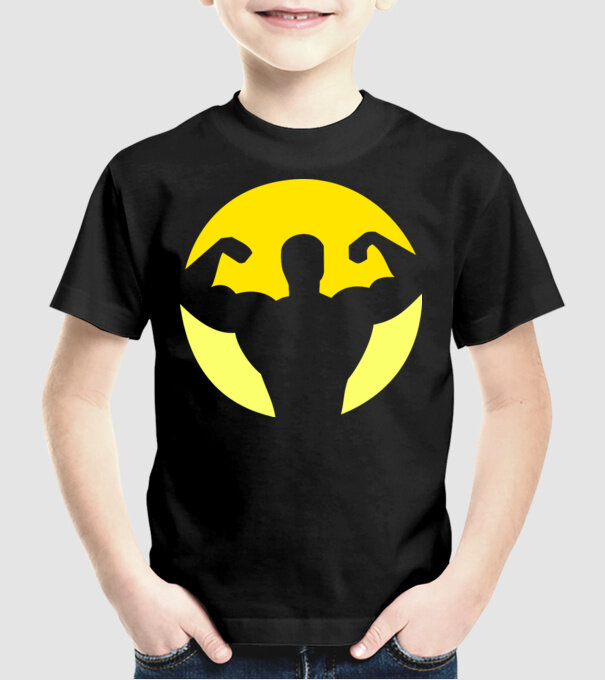 Culturism model negru pe tricou