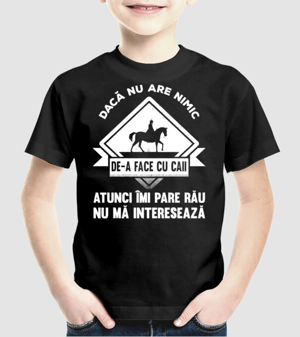 dacă nu are nimic de-a face cu caii, atunci îmi pare rău, nu mă interesează model negru pe tricou