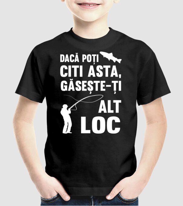 Dacă poți citi asta, găsește-ți alt loc model negru pe tricou