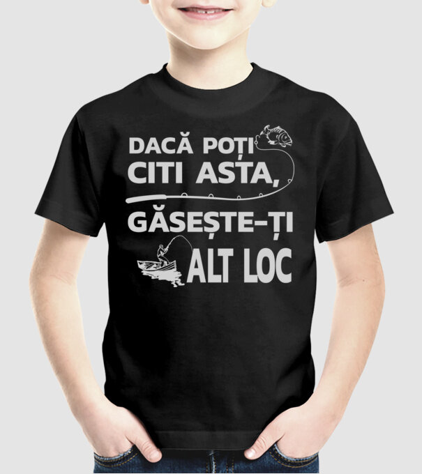 Dacă poți citi asta, găsește-ți alt loc model negru pe tricou