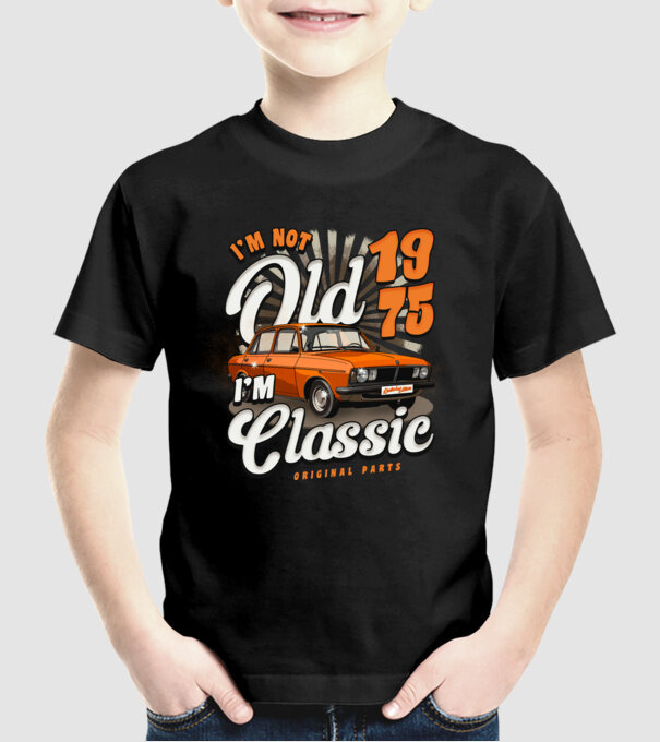 DACIA 1975 model negru pe tricou