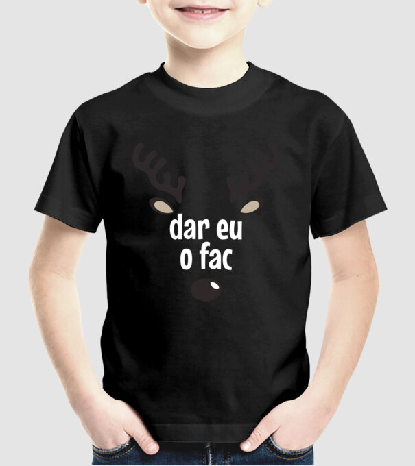 Dar eu o fac crăciun chiar căprioară Negru model negru pe tricou