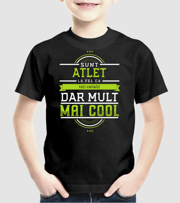 sunt atlet, la fel ca toți ceilalți, dar mult mai cool model negru pe tricou