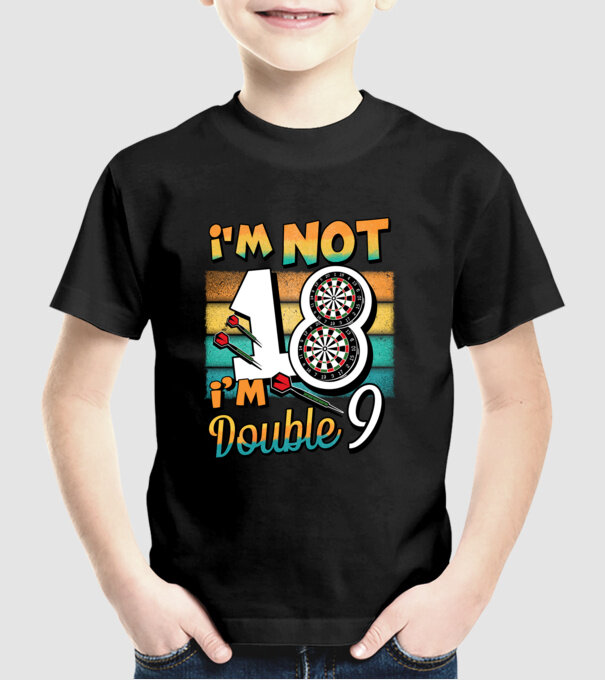 Darts Birthday 18 years old model negru pe tricou