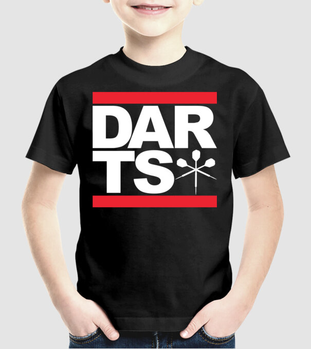 Darts DMC model negru pe tricou