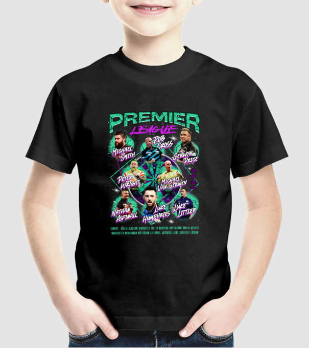 DARTS premier league 2024 model negru pe tricou