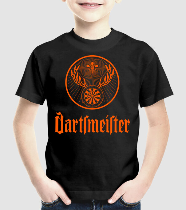 Dartsmeister Dark model negru pe tricou